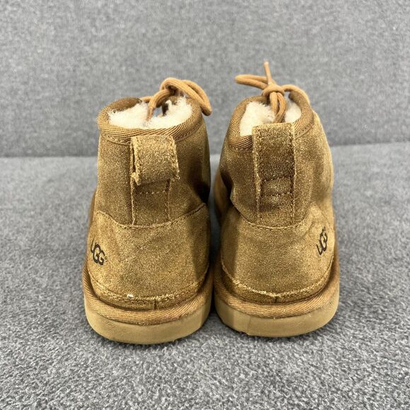 UGG Neumel Boots Womens Size 5 Suede Sheepskin Lace Up Warm Shoes - Picture 6 of 13